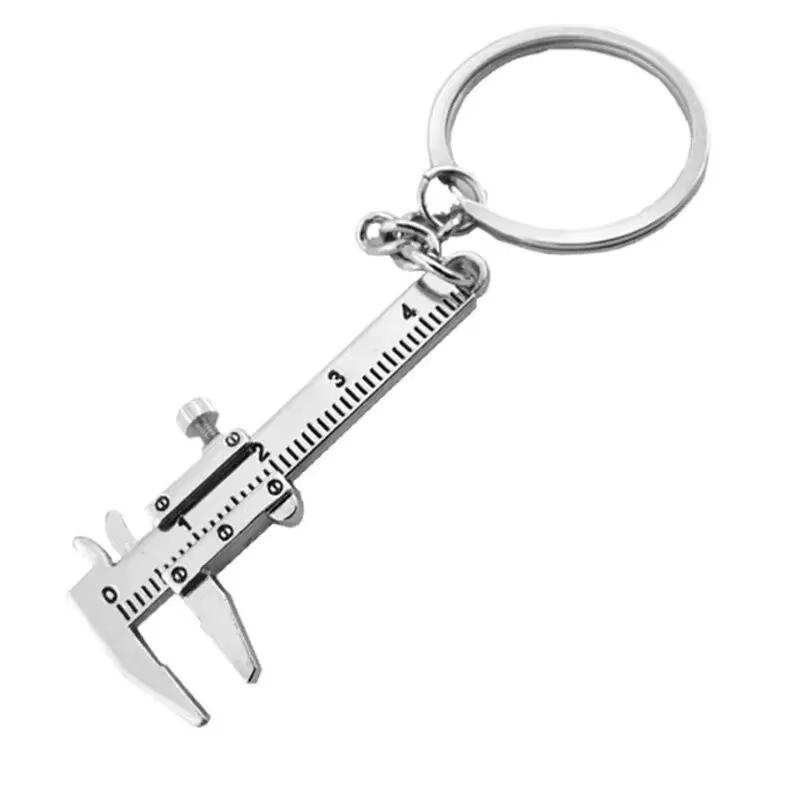 Mini Small Convenient Vernier Caliper Keychain Pendant Measuring Tool Zinc Alloy Keychain Portable Tool