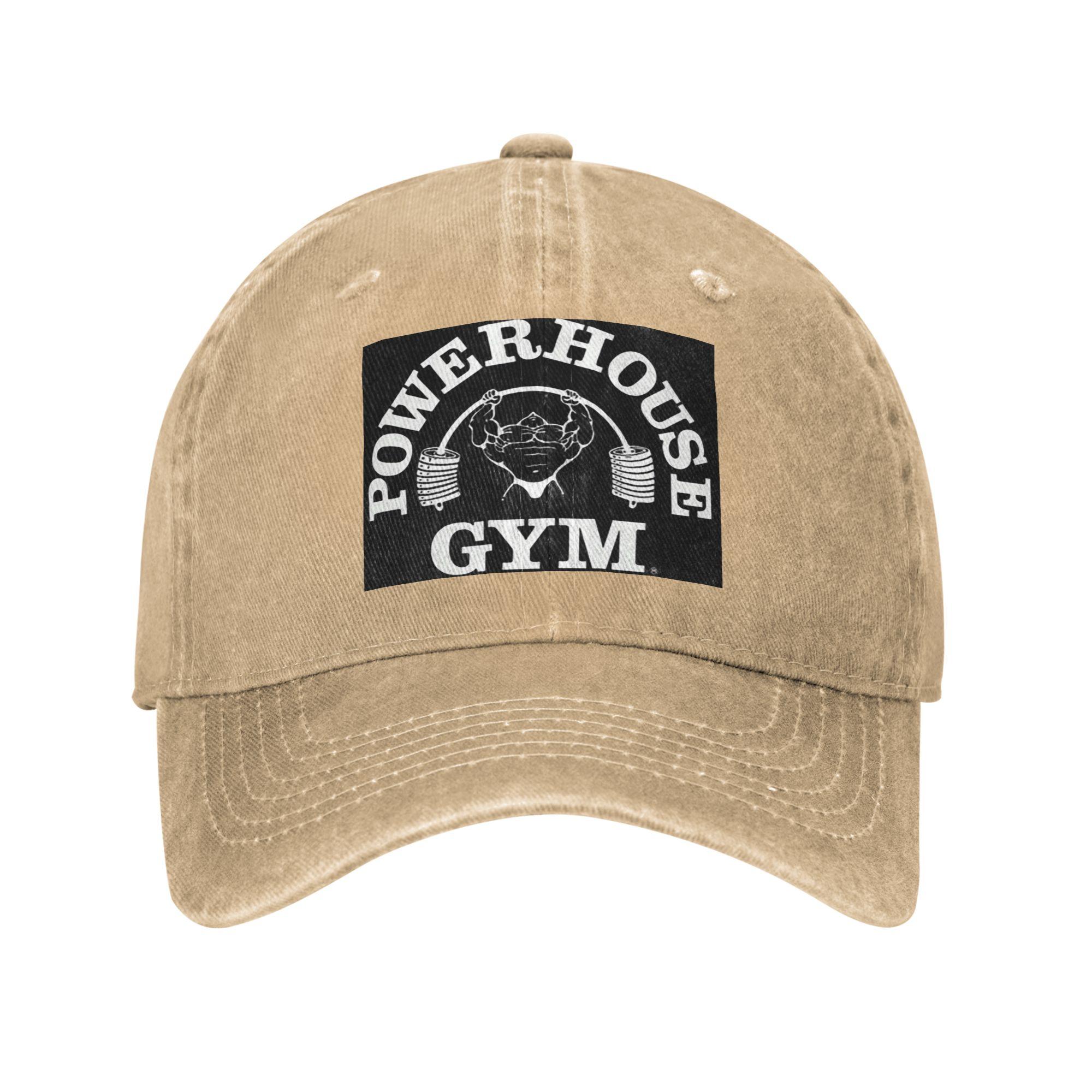 

Powerhouse Gym Fitness Building Muscle Denim Cap Casual Baseball Caps Adjustable Hat Summer Unisex Baseball Hats One Size