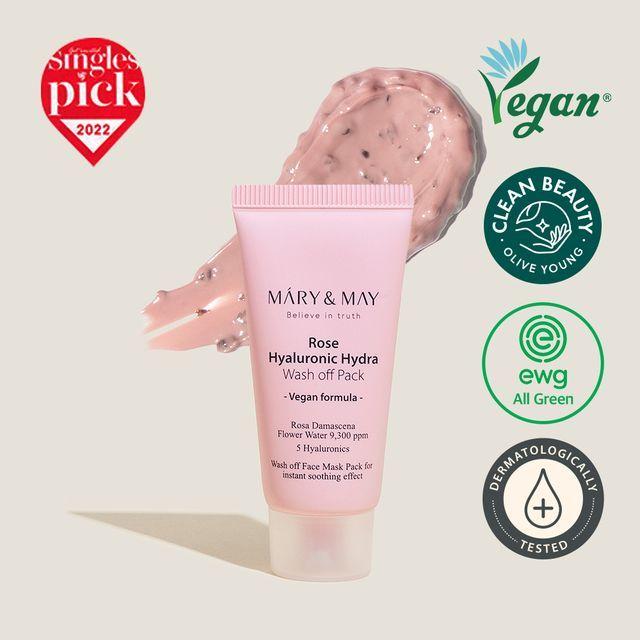 Mary&May Rose Hyaluronic Hydra Wash Off Mask Pack Mini 30ml