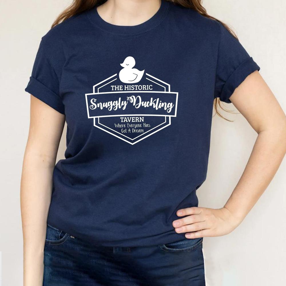 Snuggly Duckling Tavern TShirt Tangled Rapunzel Shirt Tangled Tees for Vacation Vintage Short Sleeve Summer Tee Kawaii Tops