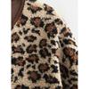 DAFIFY Women's Fashion Casual Leopard Print  Autumn Winter Long Sleeve V-Neck Jackets & Coats