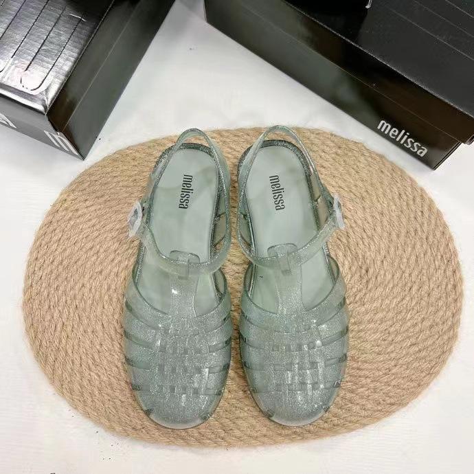 Melissa Damensandalen Ins Stil Retro Gewebt Einfach Römische Sandalen Sommer