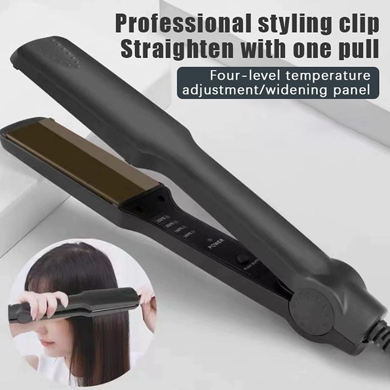 Ceramic Hair Straightening Irons Dual Use Professional With 30S Fast Warm Up For All Hair Types