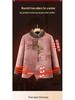 Plus Size Winter Stand Collar Chinese Style Velvet-Lined Cotton Jacket for Grandma