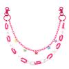 Candy Colors Trousers Chain Keychain for Women Pants Chains Multi Layer Belt Waist Keychains Hip Hop Hook Jewelry Accessories