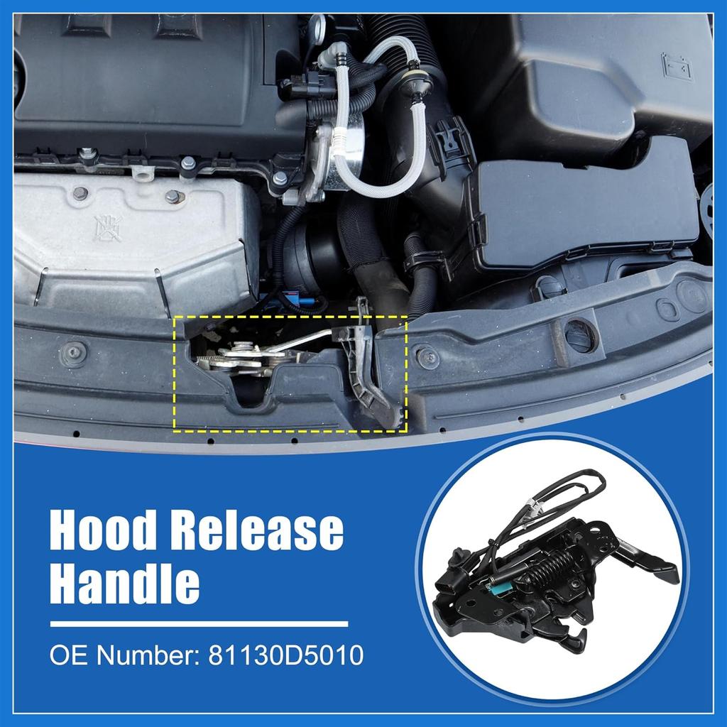 Car Hood Latch Front Hood Latch Assembly Fit for Kia Optima 2016-2020 No.81130D5010 - Pack of 1 Auto Accessories