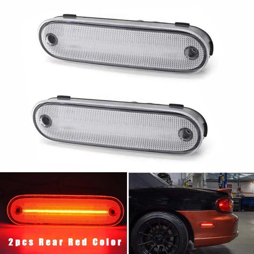 LED Side Marker Light Smoked Lens Front Rear Turn Signal Lights Lamp for MAZDA MX-5 MX5 MIATA 1990-2005