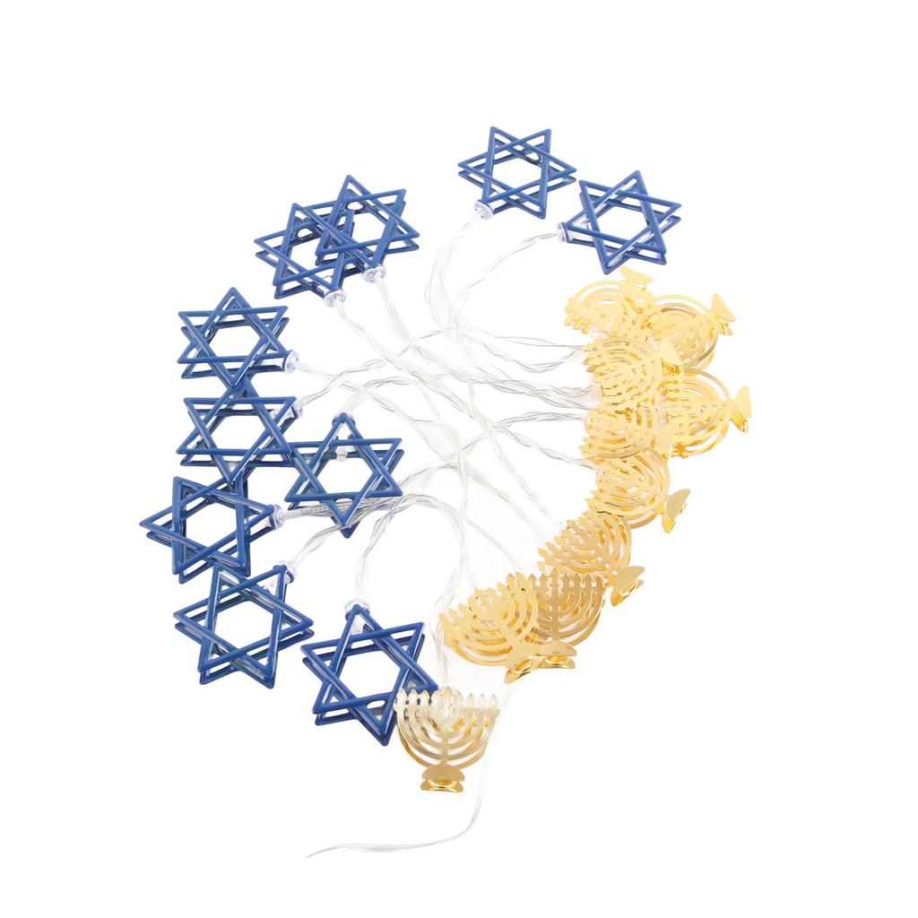 LED Hanukkah String Lights Hexagonal Star Fairy Light 3 Meters 20 LED Decoration Lights