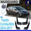 Mudguards  for Toyota Corolla Altis E170 2014 2015 2016 2017 Car Accessories Mudflap Fender Auto Replacement Parts