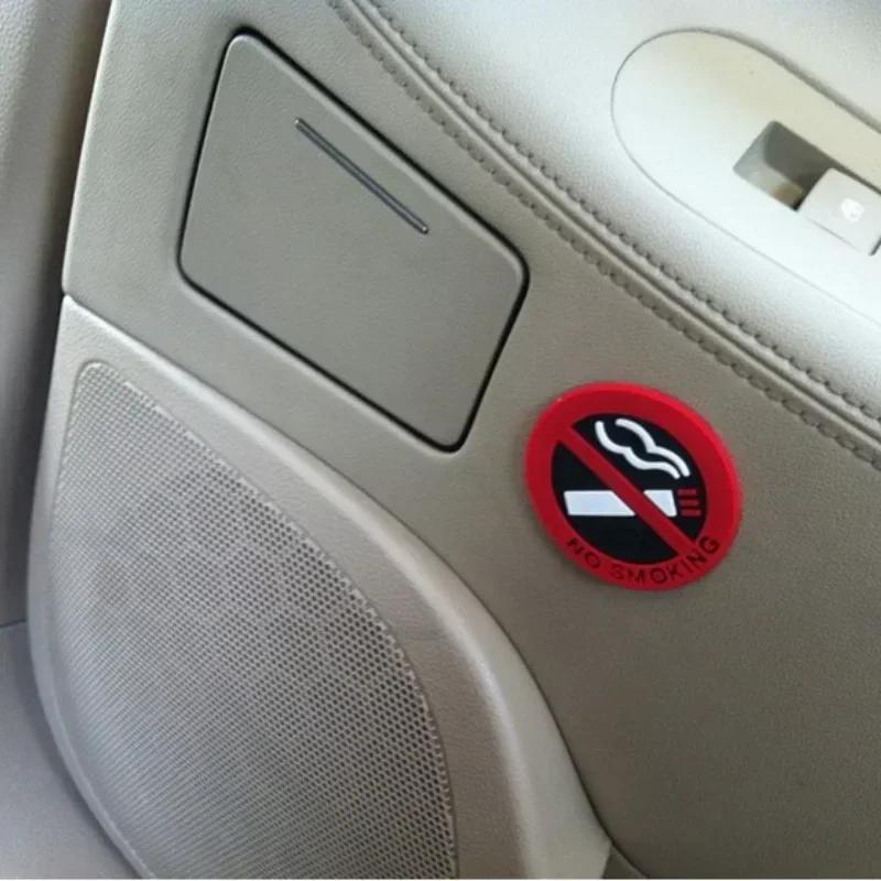 No Smoking Car Stickers Styling Round Red Sign Vinyl Sticker for Auto Motorcycle Home Wall Outdoor Car Accessories