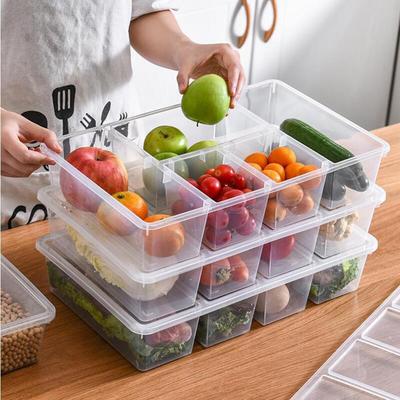 Mikrowellengeeignete Snackbox BPA-frei Lunchbehälter Langlebige Wiederverwendbare Snackbehälter mit Deckel 5-Fach Lebensmittelaufbewahrungsboxen