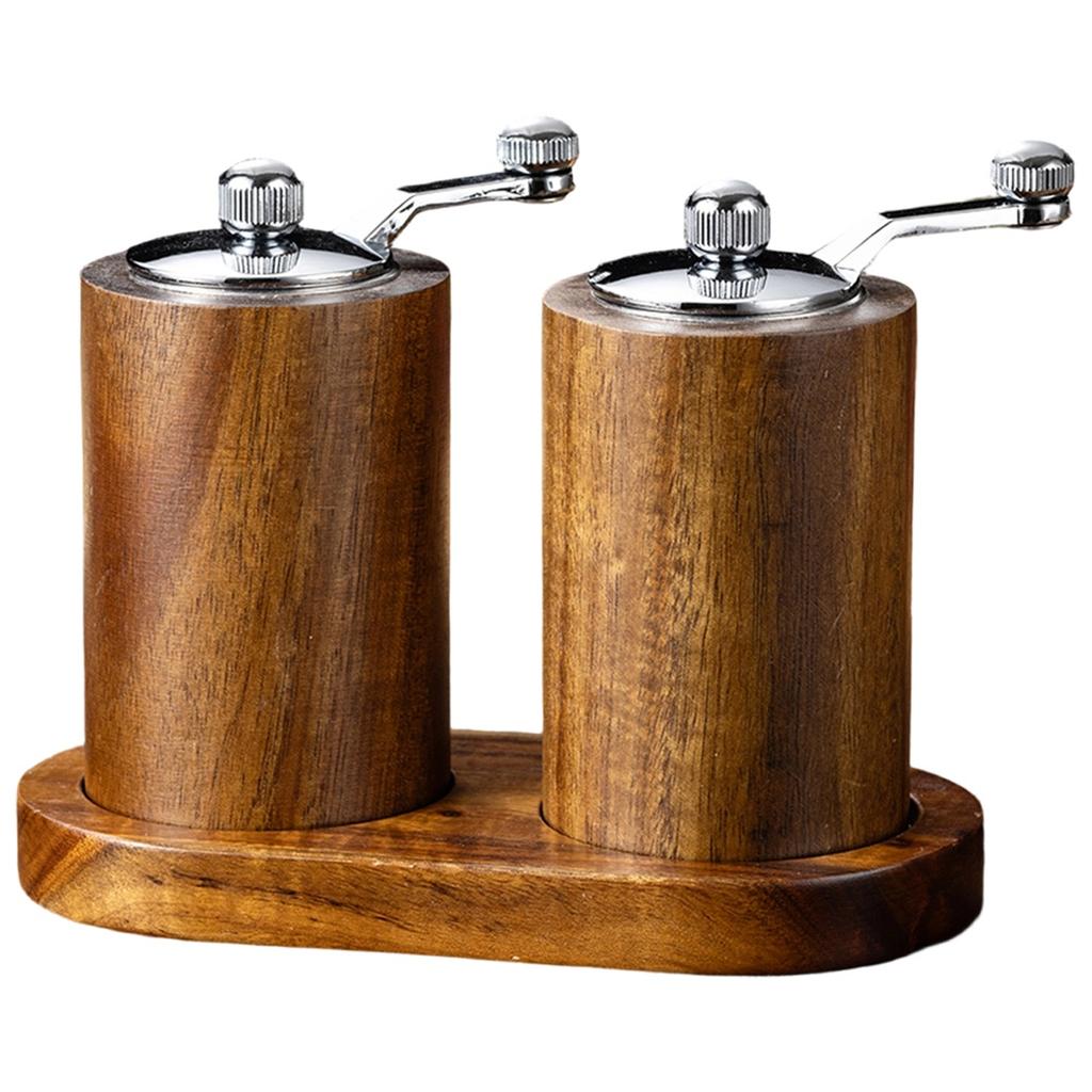ABBP-Hand Cranked Pepper Grinder Manual Pepper Mill Household Sea Salt Grinder Bottle