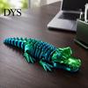Flexible Body Reptile Toy 3D Printed Articulated Crocodile Toy, Figure, Animal Fidget for Desktop Display Stress Relief, Portable Movable Joints Model