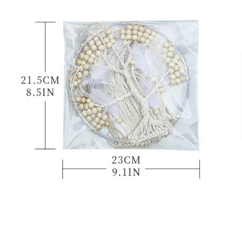 Tree of Life Dream Catcher with Beads Macrame Wall Hanging Large Dreamcatcher Woven Boho Home Decor Bedroom Decoration Gift
