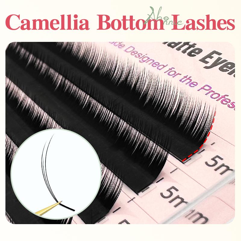 Abonnie LJ LB Pre-Bundled Bottom Eyelashes J B Camellia Lashes Automatic Fanning 5-7mm Eyelash Extensions Comic Lashes Manga