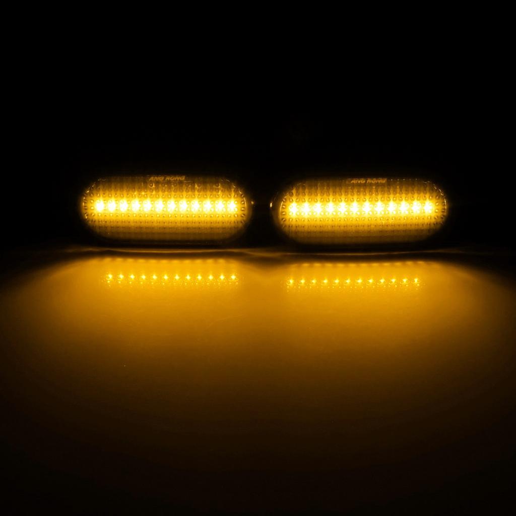 2x Black Lens Side Marker Indicator LED Repeater Light For Opel Vivaro Movano Dacia Duster Logan Nissan Kubistar Primastar X83