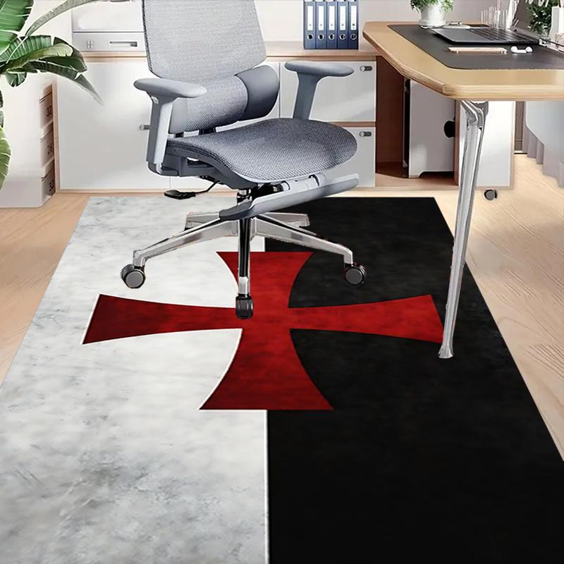 1pc Cross Flag Carpet, Office Rug Outdoor Mat Home Decor Area Carpet Festival