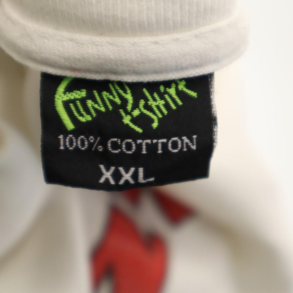 Funny Old Fisherman Short Sleeve T-shirt XXL White Biggs Men's Used