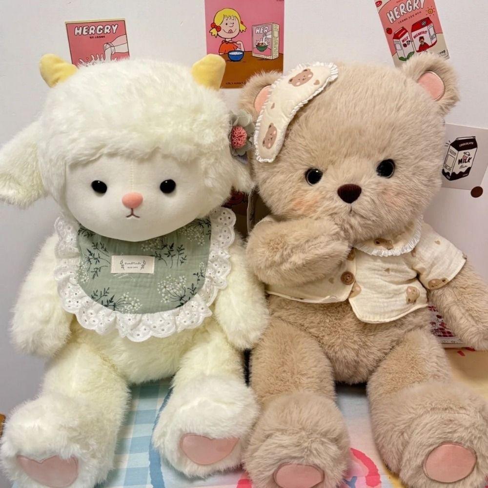 Simulation Bear Plush Kids Toy Fluffy Stuffed Animals Plush Doll  Children Girls Boys