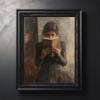 Vintage Woman Portrait Reading Canvas Print Poster Retro Aesthetic for Bedroom Wall Art Home Decor Art Poster Gift-unframed