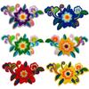 Flowers Leaves Embroidery Patches Hot Melt Adhesive Ironing DIY Embroidery Flowers Patch Sew Iron On Patches for Clothes