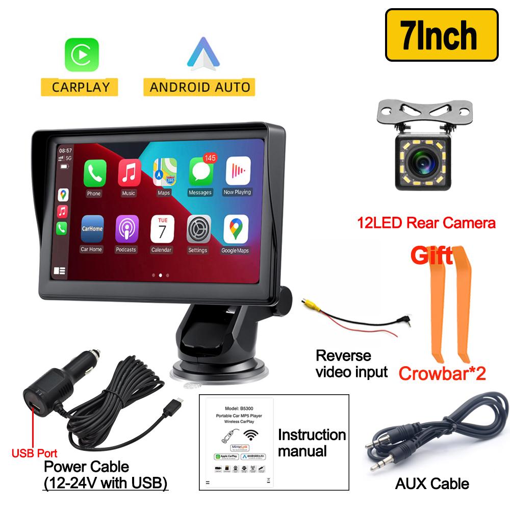 7 Inch Universal Car Radio Automotive Multimedia Wireless Carplay Android Auto Video Player Touch Screen Car Intelligent Systems