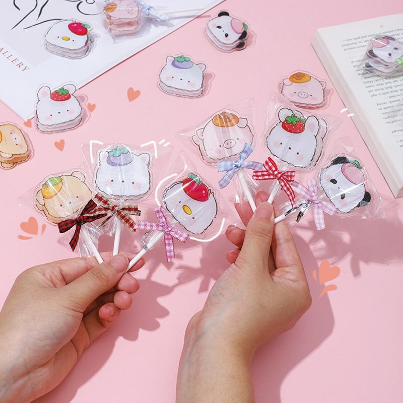 Lollipop Acrylic Clip Creative Commemorative Gift PP Clip Hand Account Clip Memo Clip Exam Paper Book Clip