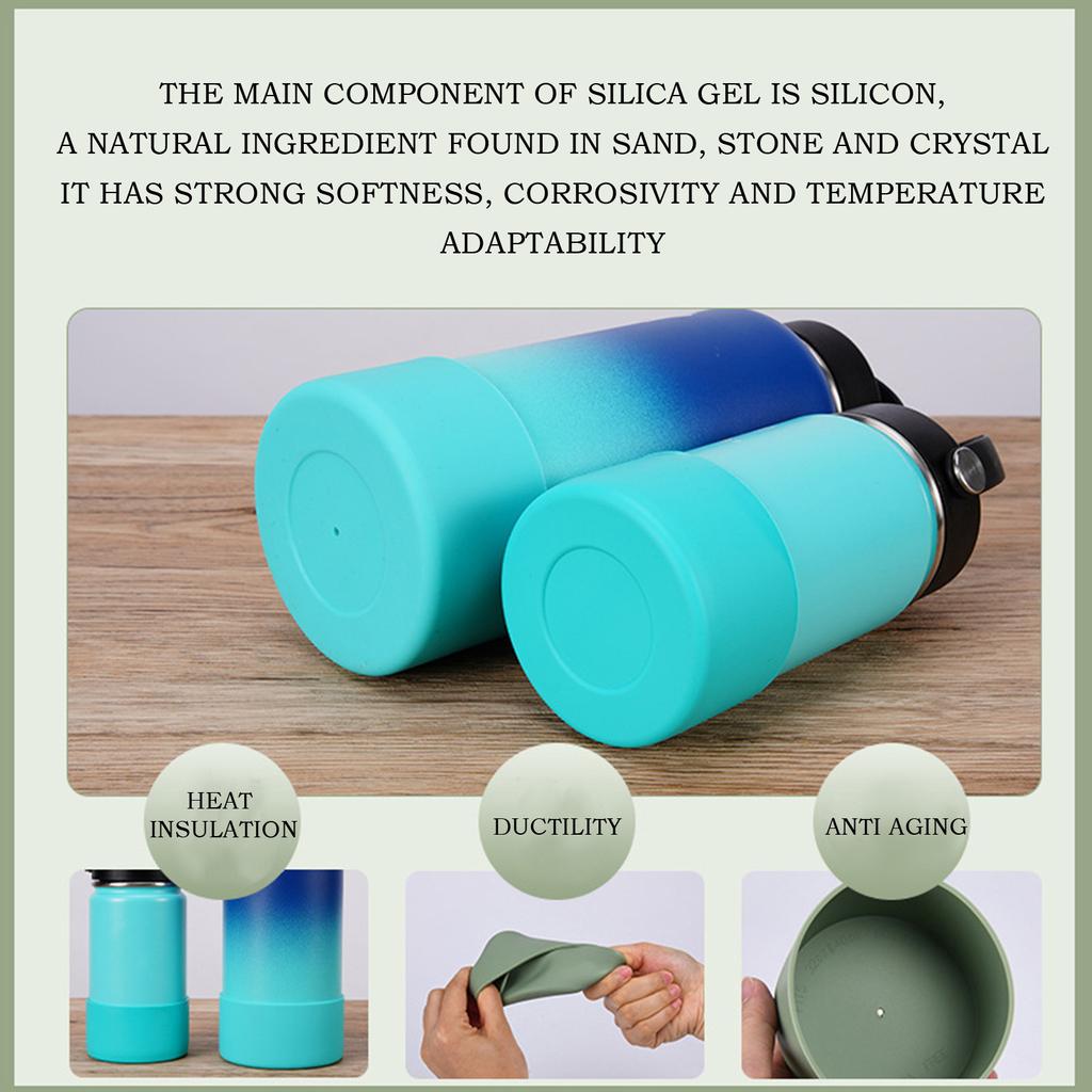 Silicone Boot For Sports Insulation Cup Noise Protective Silicone Water Bottle Bottom Sleeve Cover Tumbler Silicone Cover