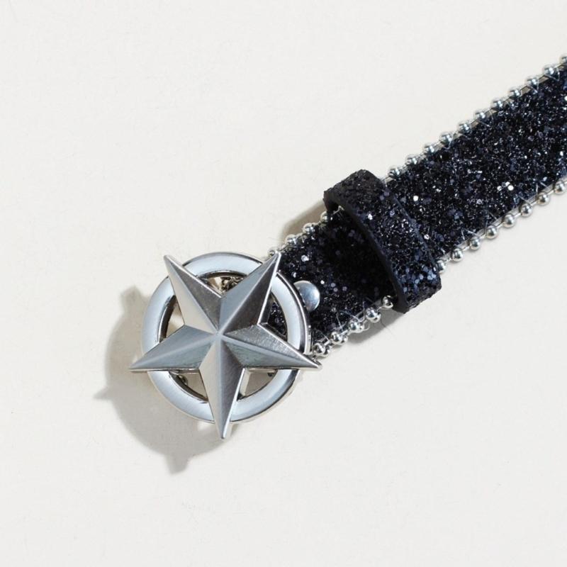 Heavy Duty Waist Belts for Jeans Pants Heavy Glitter Buckle Belt Bandsman