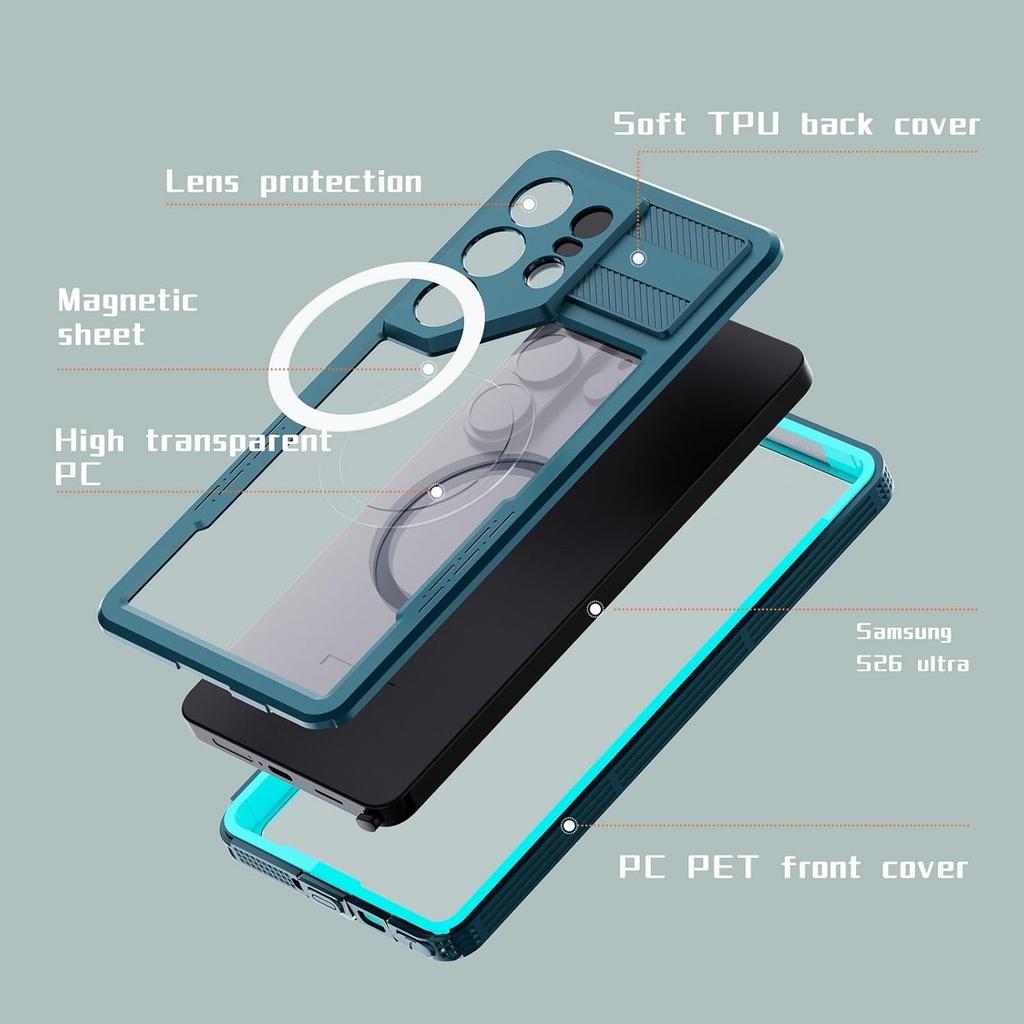 Per Samsung Galaxy S26 Ultra Custodia Impermeabile, Completamente Antiurto Antipolvere con Protezione Schermo, Per Samsung S26 Custodia Impermeabile