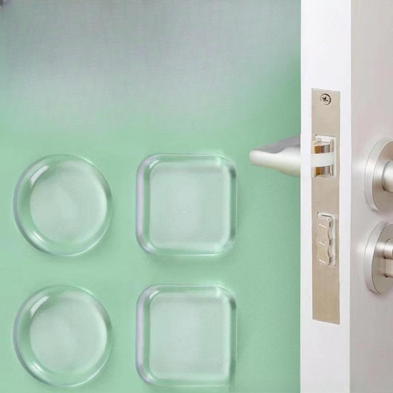 Thickened Silicone Transparent Silent Refrigerator Door Wall Sticker Door Stopper, Door Suction Silicone Door Guard Buffer and Impact Absorbing Pad