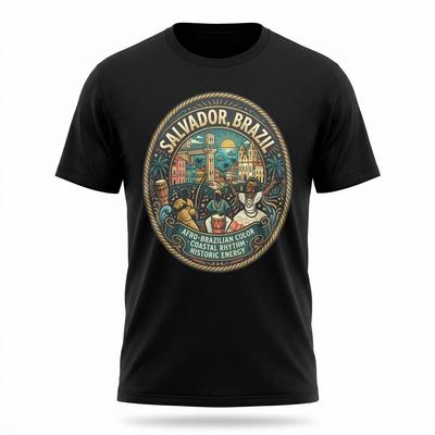 Salvador Brazil Coastal Rhythm Graphic T-Shirt Unisex Travel Tee