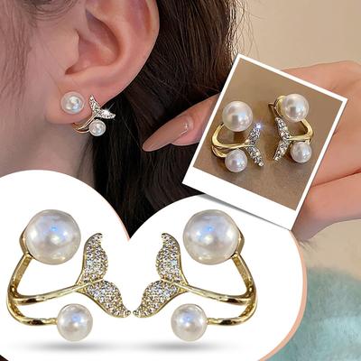 Zarte Meerjungfrau Ohrstecker Trendy Licht Luxus Mode Weibliche Retro Hochzeit