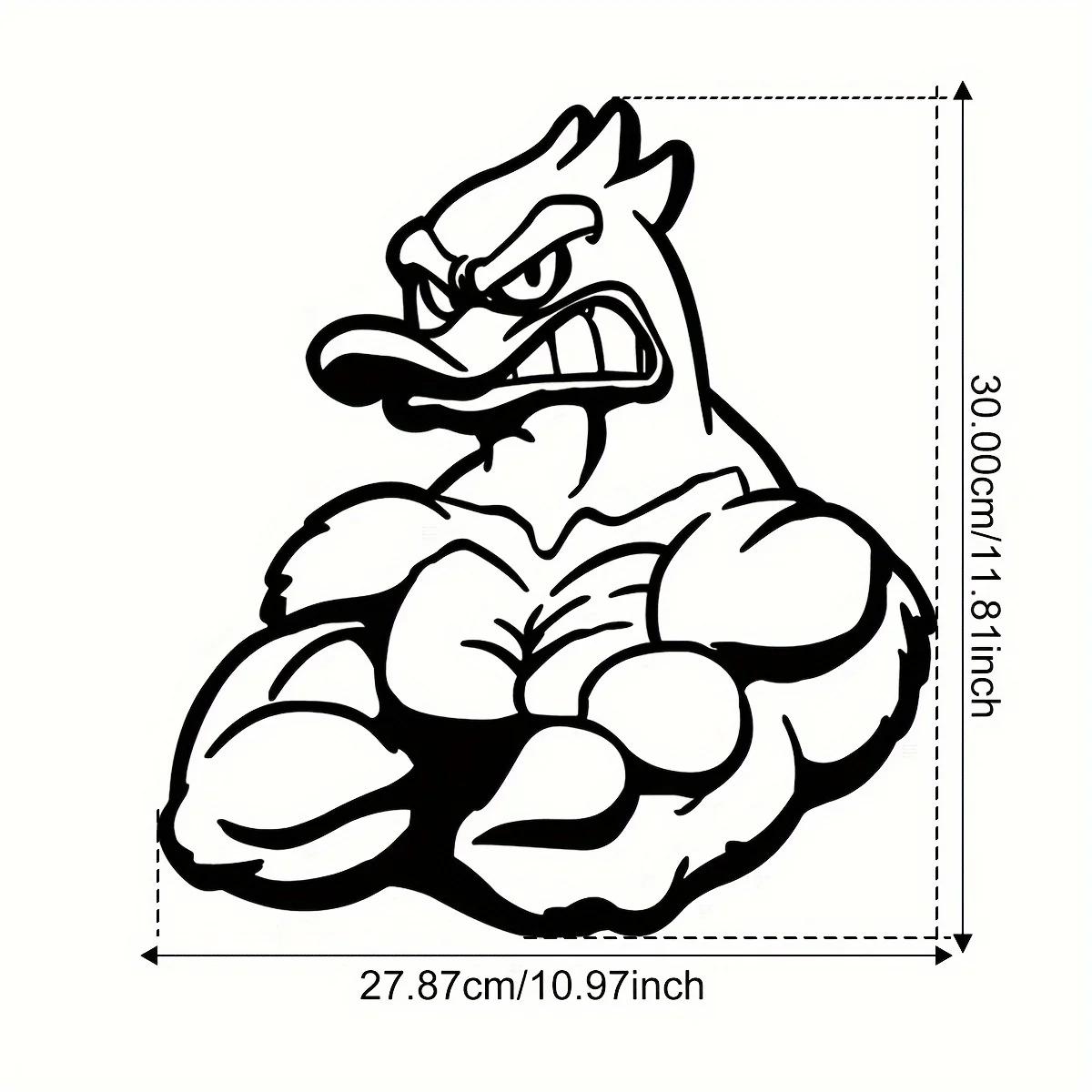 

Creative Muscle Duck Iron Crafts - Unique Indoor Decoration for Living Room and Hallway, Stylish Outdoor Wall Décor светло-серый