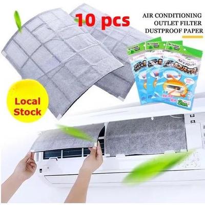 10pcs5bags Klimaanlage Filterpapiere Anti-Staub-Netz Reinigung Reinigung Klimaanlage Teile Luftreiniger Staubfilter