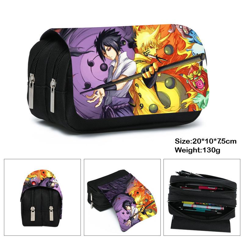 Naruto Lunch Bag Pencil Case Two-Piece Set, Primary And Secondary School Student Stationery Bag, Children'S Meal Bag Pencil Case