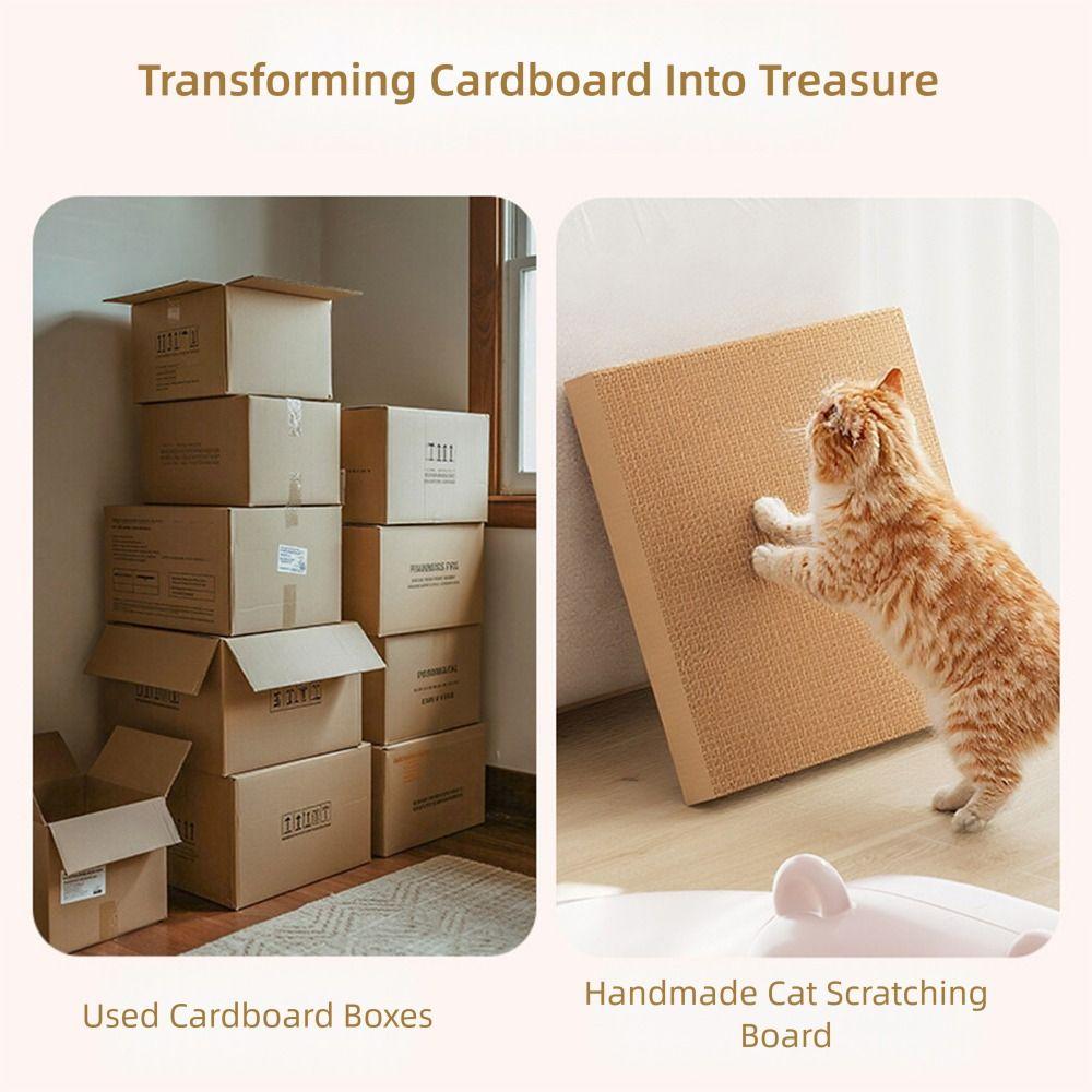 New Portable Cardboard Cutter for Cat Scratchers Cute Creative Cardboard Cutter Handheld Cutting Tools DIY Cat Scratchers