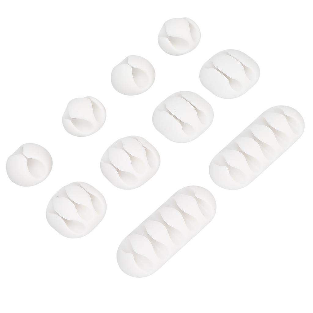 10pcs Cable Clip Cord Self Adhesive Wire Management for Beauty Equipment Desk Data Lines