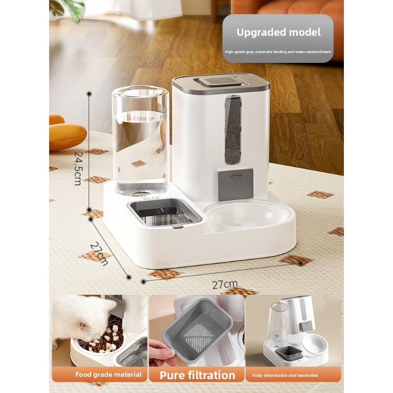 Cat Automatic Feeder, Cat Bowl and Dog Bowl Combined In One, Automatic Drinking Water, Pet Bowl and Food Bowl, Double Bowl, Pet Supplies