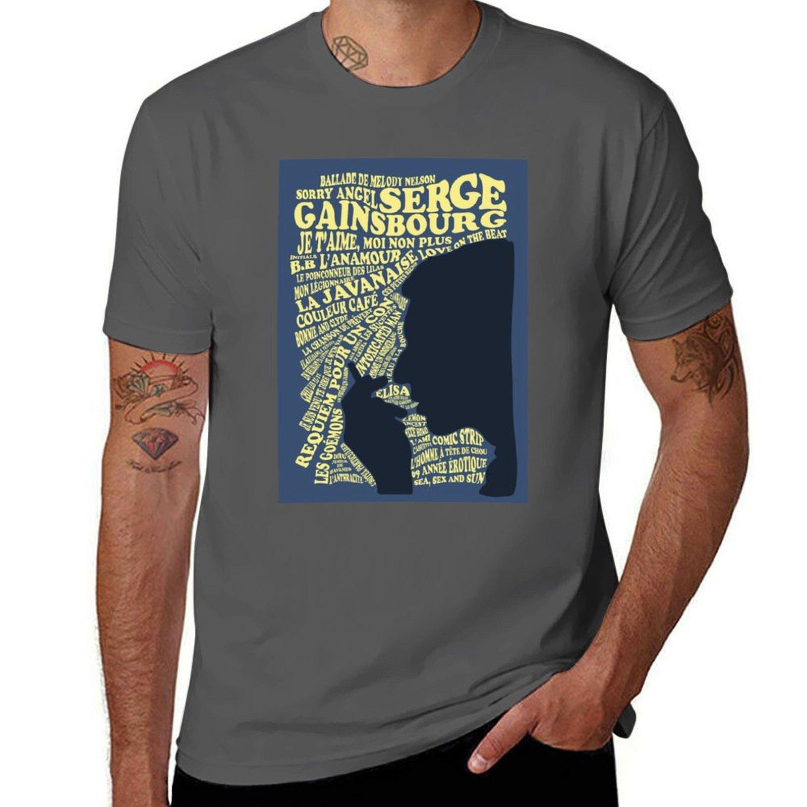 

Serge Gainsbourg Discographieessentiel TShirt Plus Size Loose Fit TShirt 4XL