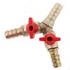 Valvola a Y - Raccordo a pinza in ottone con barbiglie per gas combustibile, gas, olio
