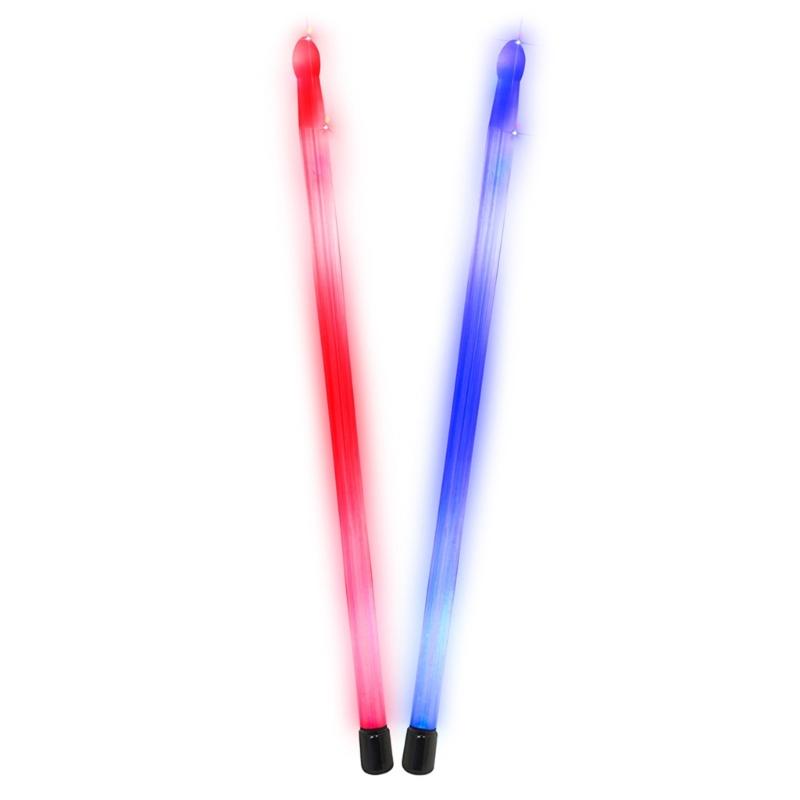 Acrylic Drumming Drumsticks Bright LED Light Up Drum Sticks Double Color Glow Drumsticks for Stage Performances