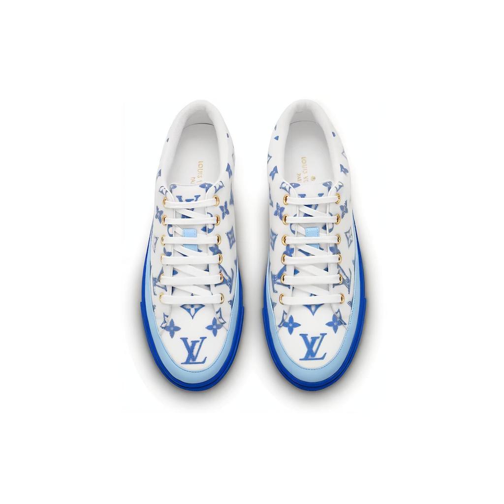 LOUIS VUITTON Lv Stellar Low Top Sneakers White/Blue Women's 1A65U
