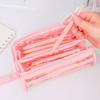 PVC Large Capacity Pencil Bag Standing Zipper Pencil Case Transparent Pencil Case  School Supplies