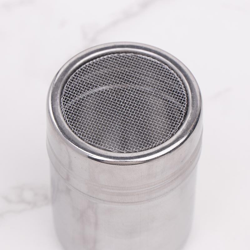 1 Stück Edelstahl Kaffee Shaker Kakao Schokolade Mehl Puderzucker Sieb Filter mit Deckel Küche Kuchen BBQ Küchenwerkzeuge