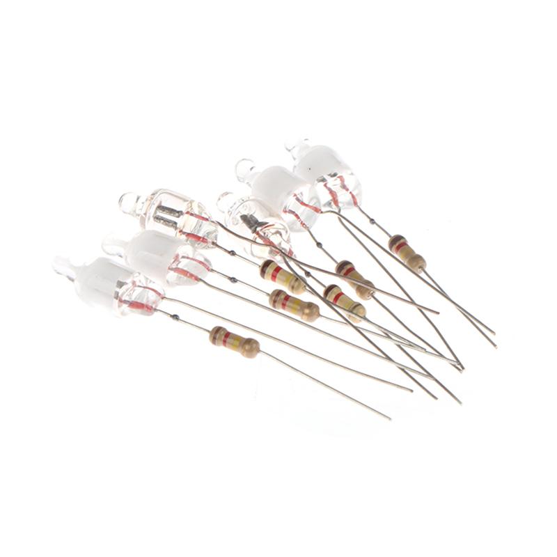 10Pcs Neon Indicator Light Green Red Blue Signs 6Mm Neon Lamp Glow Bulbs