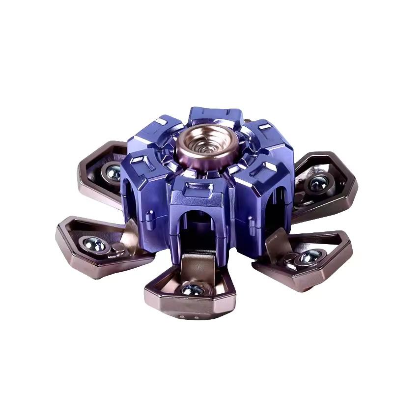 Kreativer EDC Sechskant Spinner Spielzeug Hohe Geschwindigkeit Drehender Fingerspitzen Gyroskop Stressabbau Sensorisches Gadget für Erwachsene Büro Entspannung