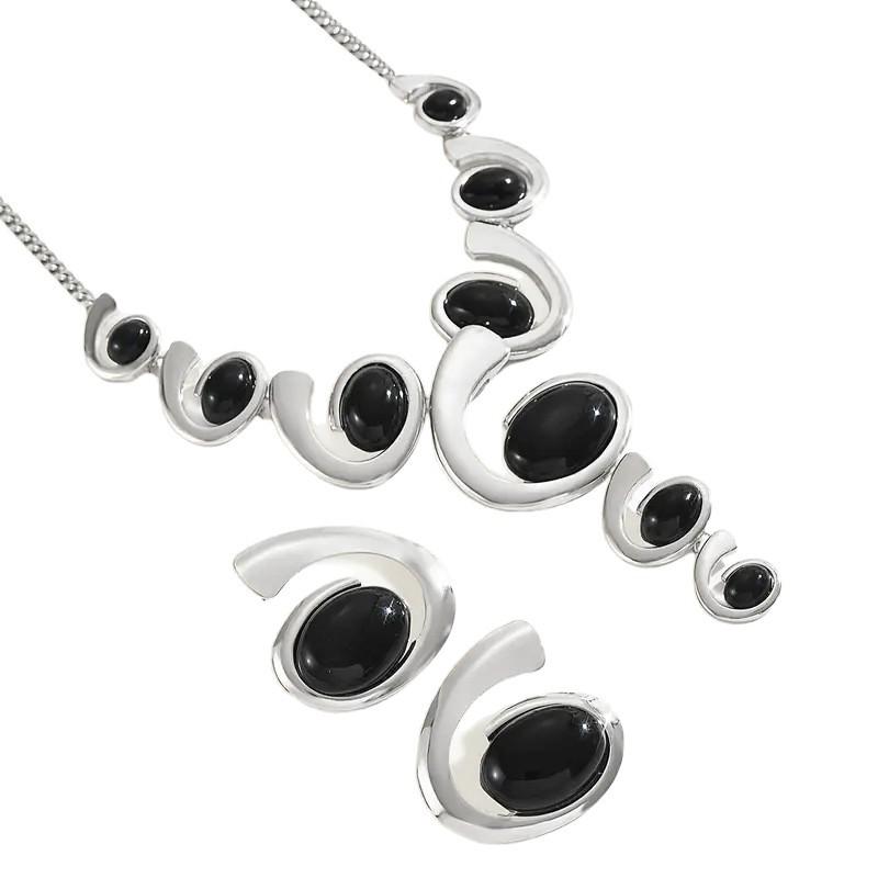 European and American Snail Shape Fashion Exaggerated Trend Earrings Jewelry Unique Personality Design Set