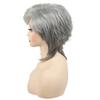 Wig High Temperature Silk Granny Grey Silver Short Hair European American Set Wigs