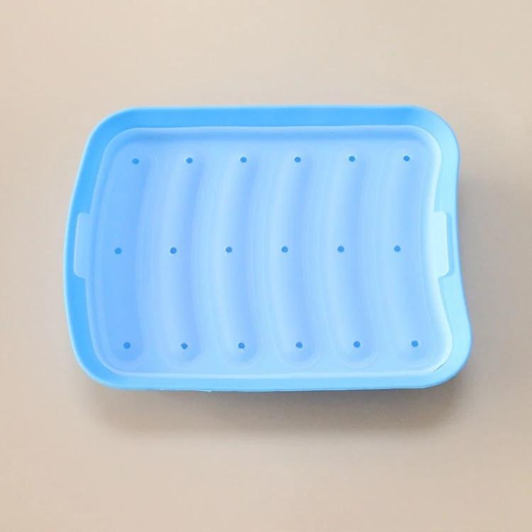 6 Grids Silicone Sausage Maker Mould for DIY Ham Hot Dog Cake Baking Non-Stick Dishwasher Safe Kitchen Tools Accessories